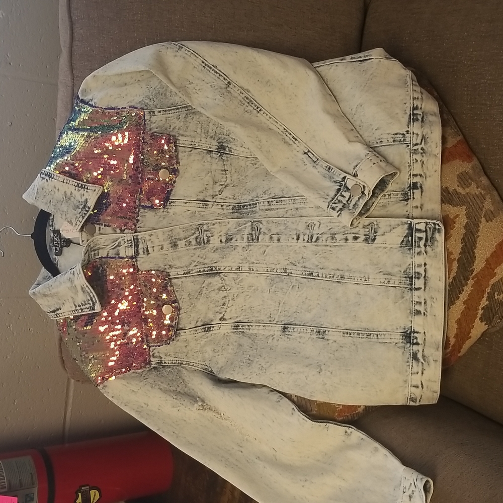 Sequin Denim Jacket
